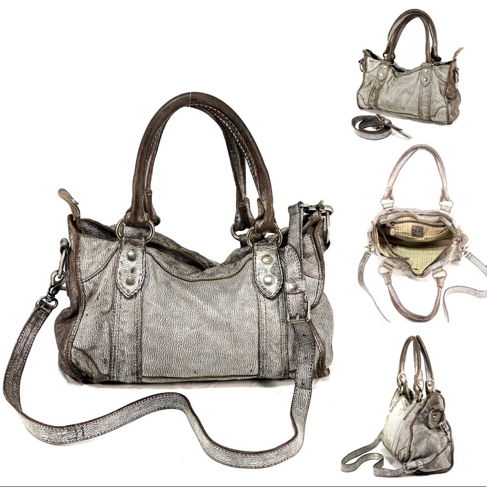 FRYE- Melissa Silver Satchel/Crossbody